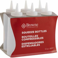 Browne - 12 Oz Clear Squeeze Bottle/Dispensers ( Pack of 6 ) - 57801200