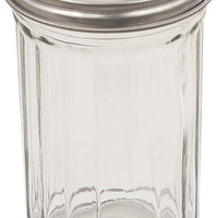 Browne - 12 Oz Fluted Glass Sugar Pourers with Stainless Steel Top (Pack of 4) - 575228