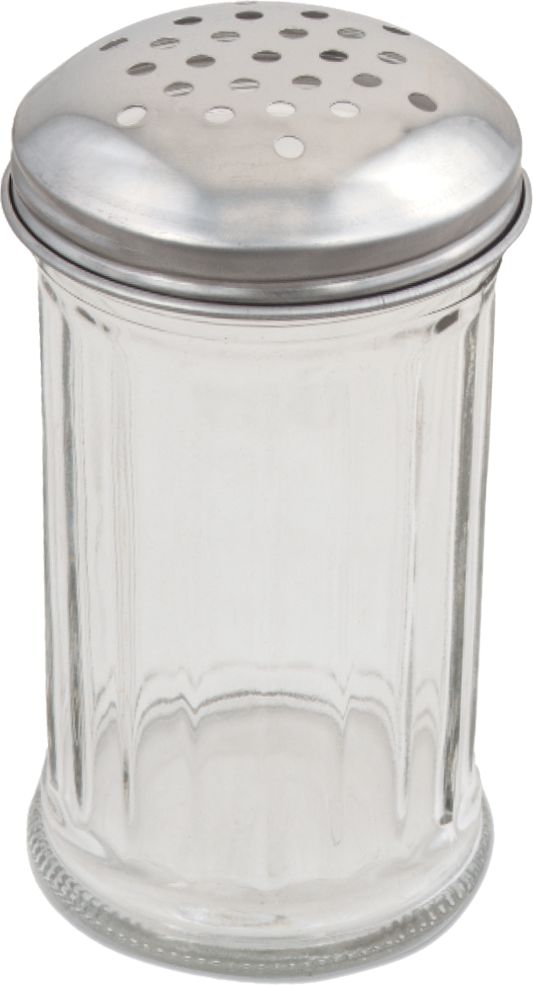 Browne - 12 Oz Plastic Cheese Shakers with Stainless Steel Perforated Top, Pack of 4 - 575233