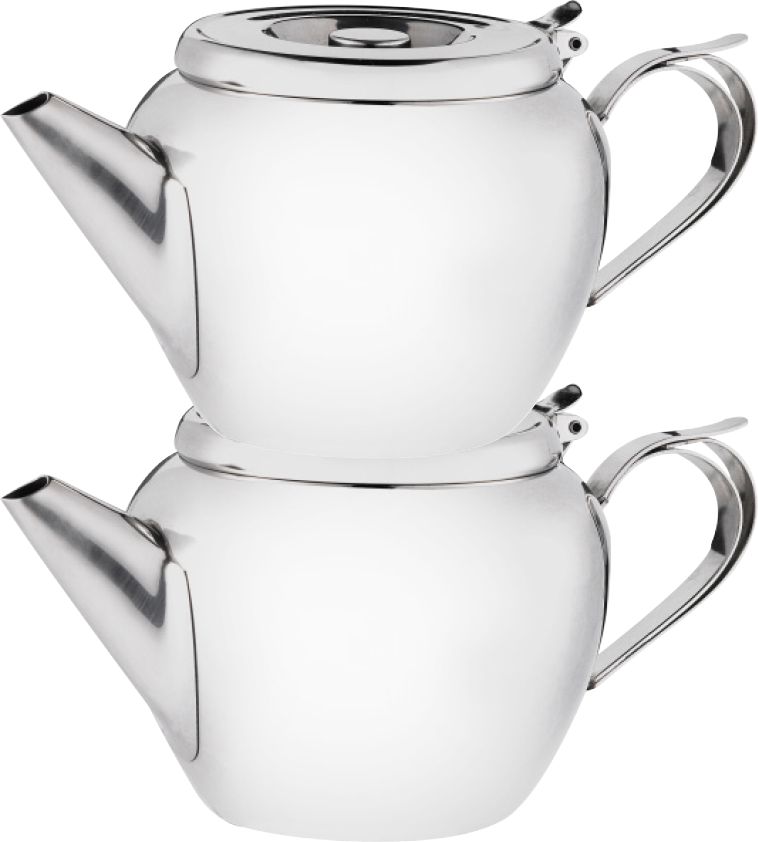 Browne - 12 Oz Stainless Steel Apple Shape Stackable Tea Pot - 515152