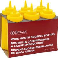 Browne - 12 Oz Yellow Squeeze Bottle/Dispensers ( Pack of 6 ) - 57801217