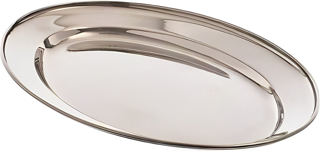 Browne - 12" Stainless Steel Oval Platter - 574181