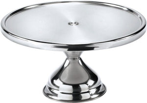 Browne - 12" Stainless Steel Round Pastry Stand - 57125