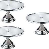 Browne - 12" Stainless Steel Round Pastry Stand, Pack of 6 - 57125