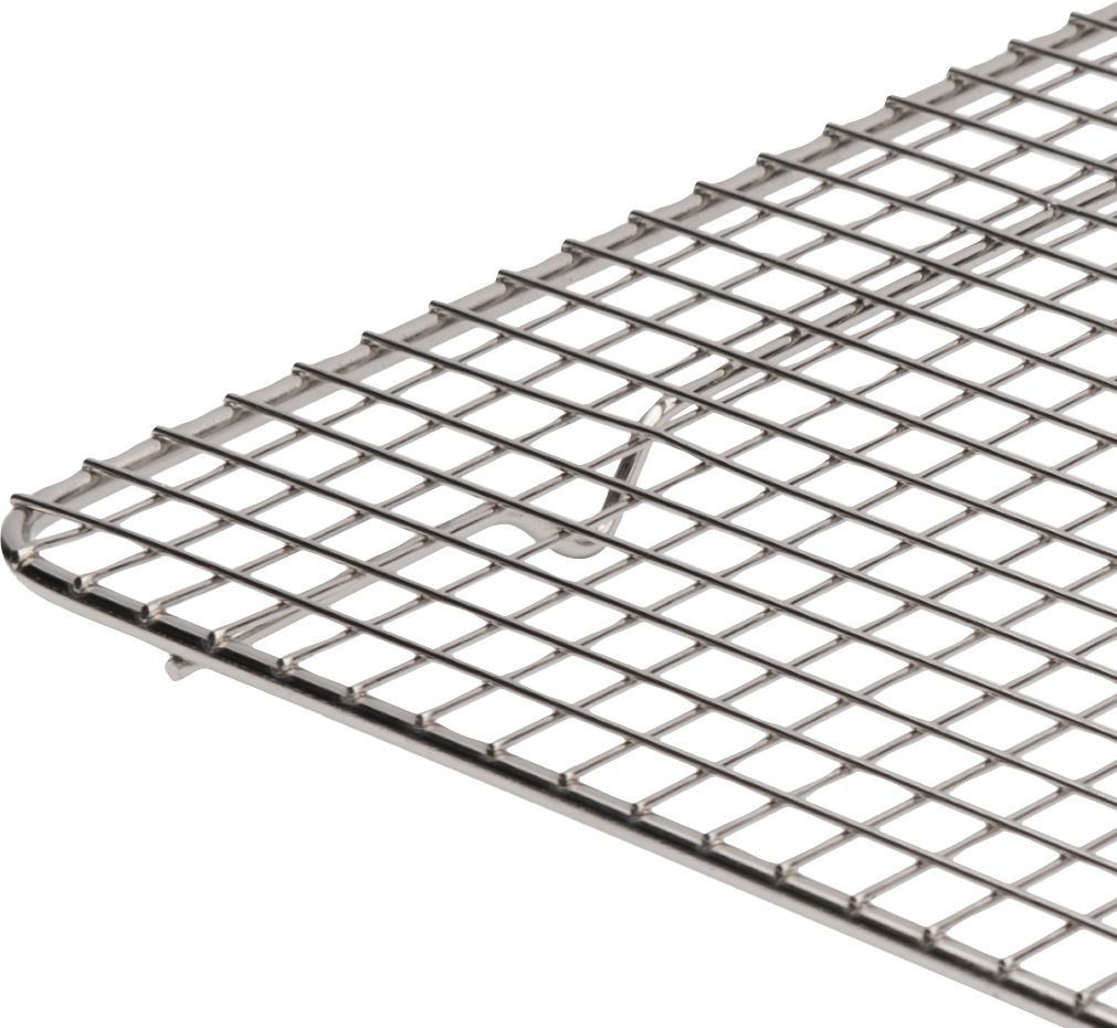 Browne - 12" x 16.5" Nickel Plated Steel Wire Footed Pan Grate (PG12165) - 575516