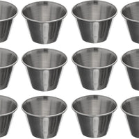 Browne - 12 x 1.5 Oz Stainless Steel Cocktail Sauce Cup - 515058