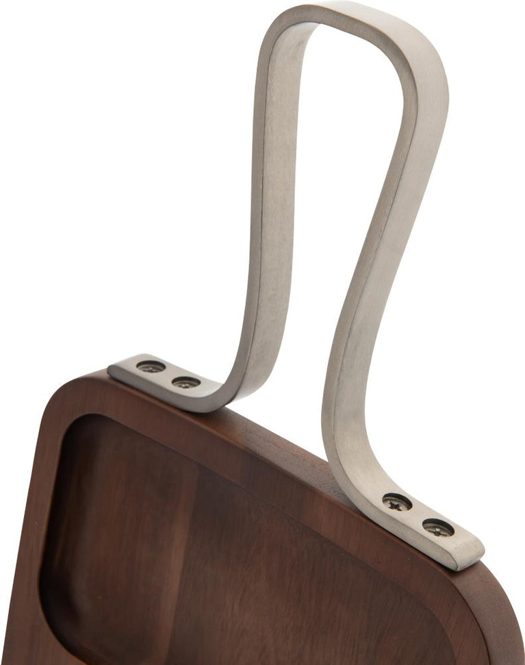 Browne - 12" x 7" Acacia Wood Sectioned Serving Board With Handle - 571507