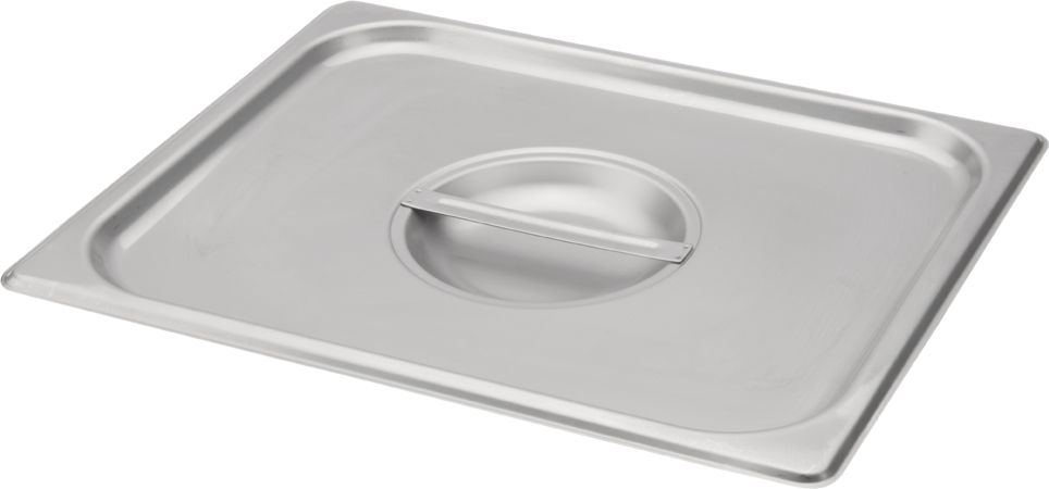 Browne - 12.8" Stainless Steel Solid Cover for One-Fourth Size Steam Table Pan - 575558
