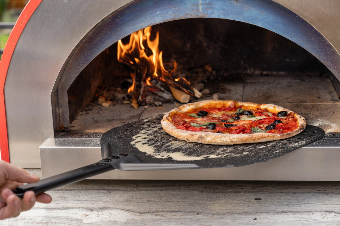 Browne - 14x12" Hard Anodized Aluminum Perforated Pizza Peel - 242220