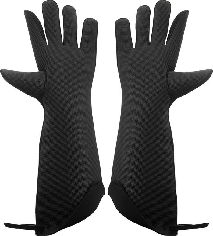 Browne - 15" FLXaPrene Black 5-Finger Gloves Pair - 5430502