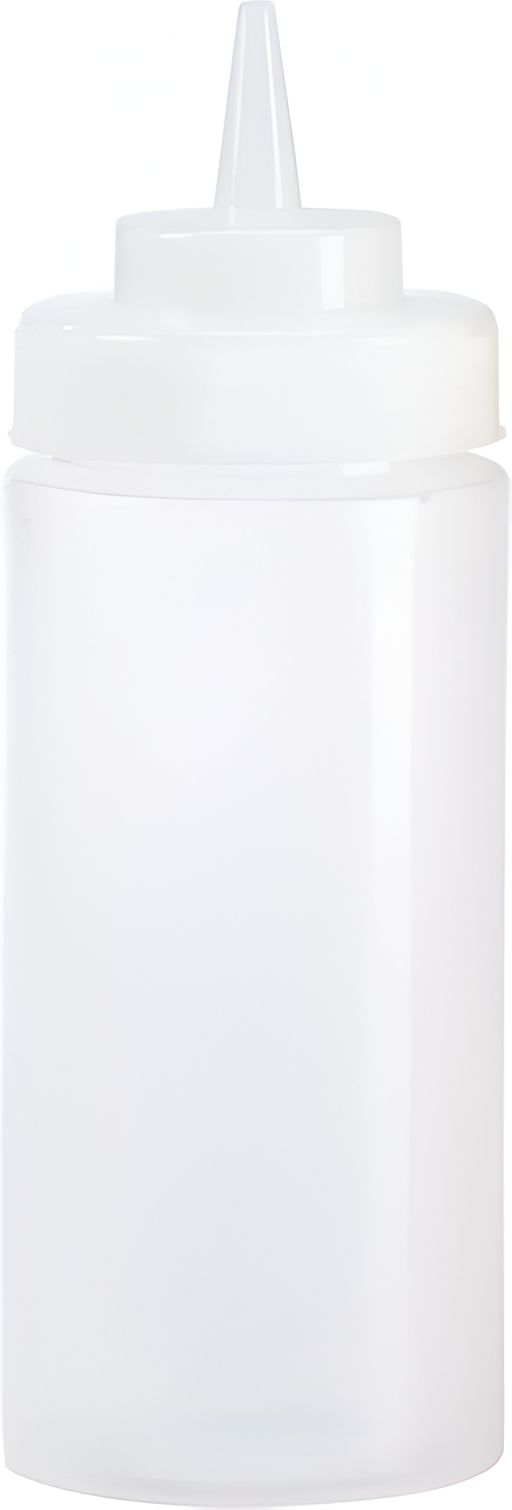 Browne - 16 Oz Plain White Wide Mouth Squeeze Dispenser - 57801600