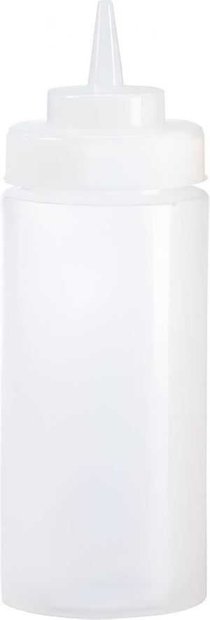 Browne - 16 Oz Plain White Wide Mouth Squeeze Dispenser - 57801600