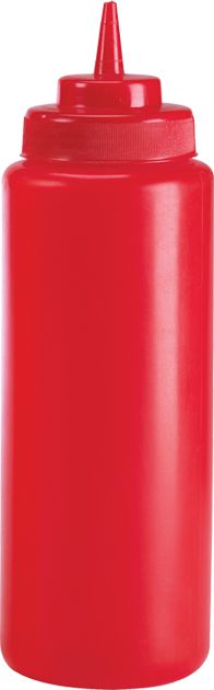 Browne - 16 Oz Red Wide Mouth Squeeze Dispenser, Pack of 6 - 57801705