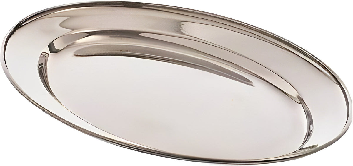 Browne - 16" Stainless Steel Oval Platter - 574183