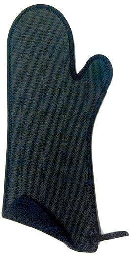 Browne - 16.375" x 6.75" FLXaPrene Black Oven Mitt with Nomex Binding - 5432802