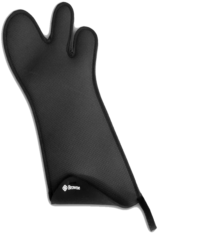 Browne - 16.4" Black Oven Mitt with Nomex Binding - 5443602