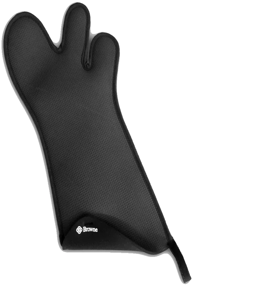 Browne - 16.4" Black Oven Mitt with Nomex Binding - 5443602