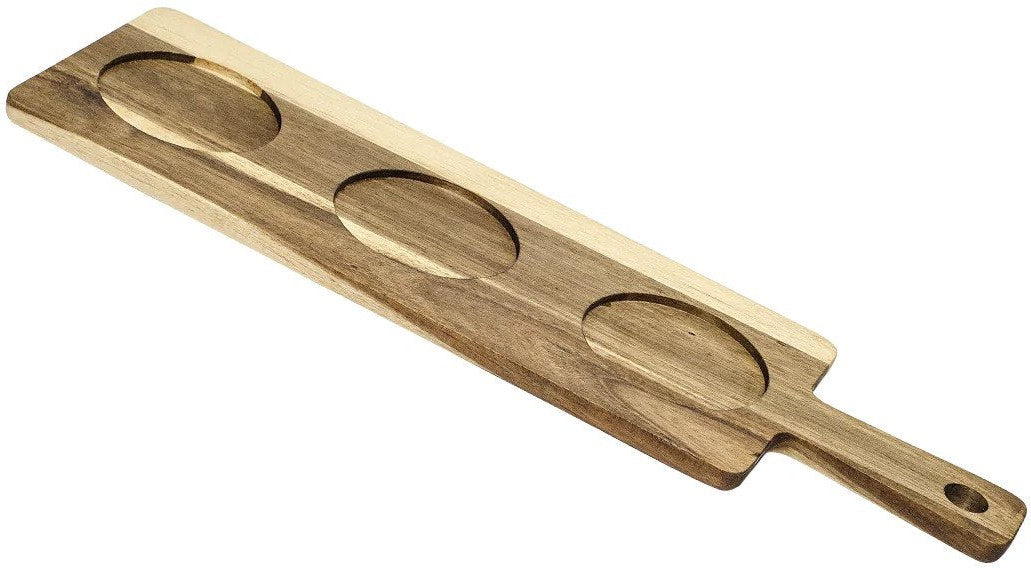 Browne - 19" x 5.7" Acacia Wood Reversible Serving Board with 3 Inserts - 571643