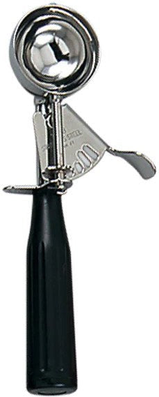 Browne - 1.08 Oz Stainless Steel Ice Cream Scoop with Black Handle - 573330