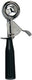 Browne - 1.08 Oz Stainless Steel Ice Cream Scoop with Black Handle - 573330