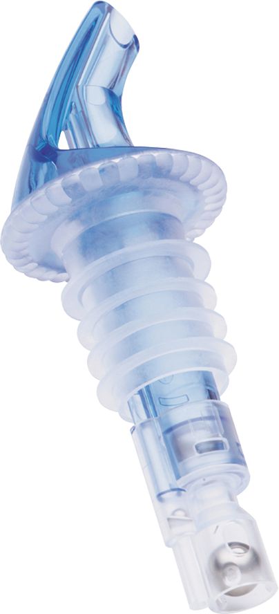 Browne - 1.25 Oz Flip Blue Liquor Pourer Sure Shot, Pack of 12 - 57491211