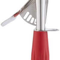 Browne - 1.35 Oz Stainless Steel Ice Cream Scoop with Red Handle - 573324