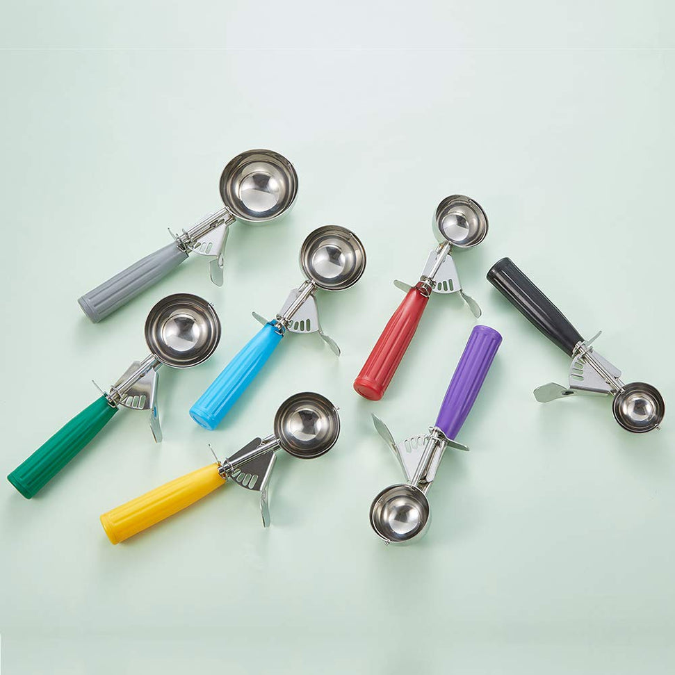 Browne - 1.35 Oz Stainless Steel Ice Cream Scoop with Red Handle - 573324