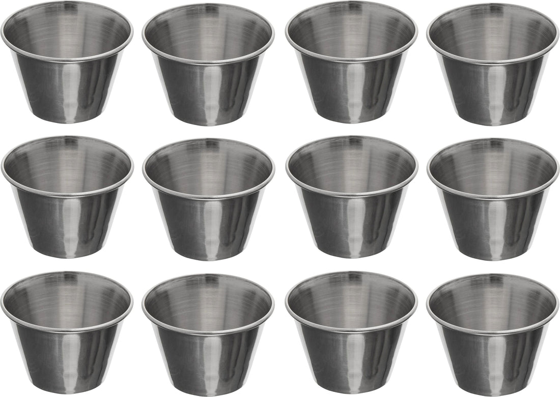 Browne - 1.5 Oz Stainless Steel Cocktail Sauce Cup, Pack of 12 - 515058