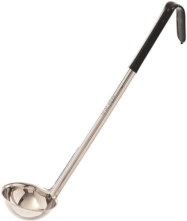 Browne - 1.5 Oz Stainless Steel Ladle with Black Coated Handle - 994112BLK
