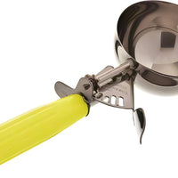 Browne - 1.75 Oz Stainless Steel Ice Cream Scoop With Yellow Handle - 573320