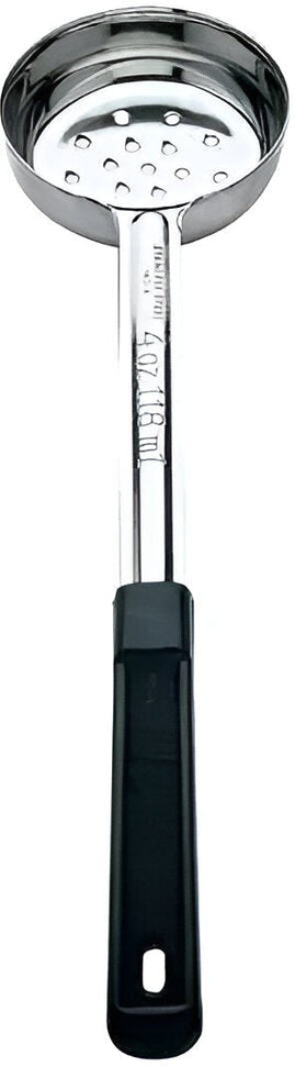 Browne - 2 Oz Perforated Stainless Steel Portioner / Spoodles with Black Handle (5722P) - 5757221
