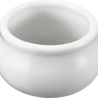 Browne - 2 Oz Round White Butter/Sauce Pot - 564002W