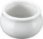 Browne - 2 Oz Round White Butter/Sauce Pot - 564002W