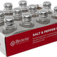 Browne - 2 Oz Salt & Pepper Glass Shakers with Stainless Steel Top (Set of 12) - 575232
