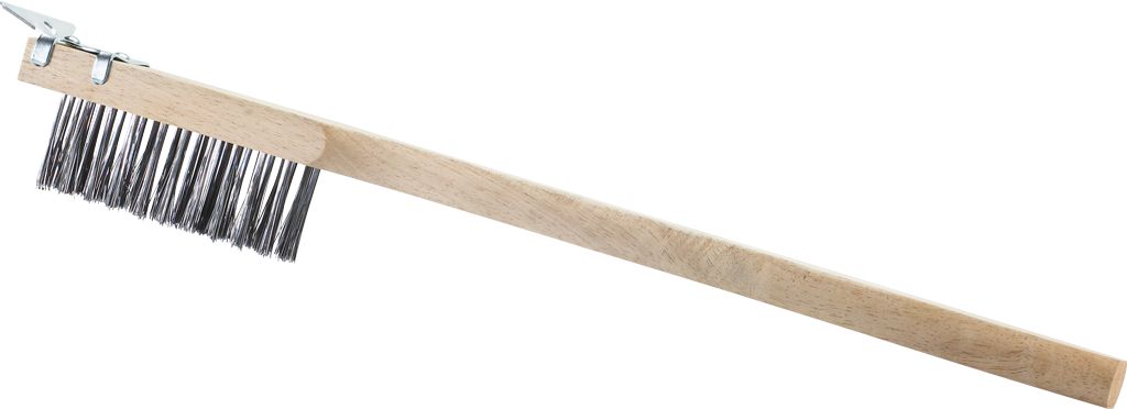 Browne - 20" Long Handle Wire Brush With Scraper - 574267