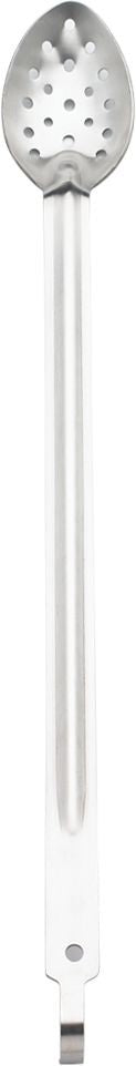 Browne - 21" Stainless Steel Perforated Spoon With Hook Handle - 85952
