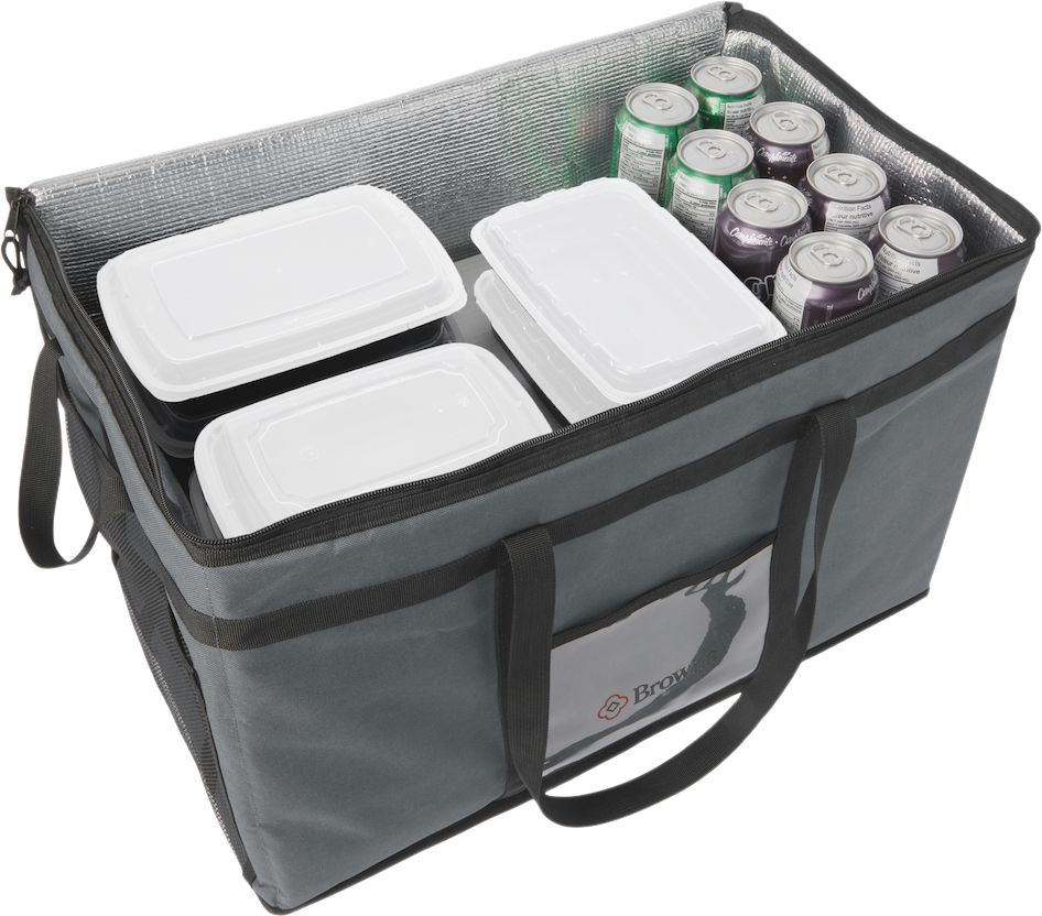 Browne - 23" x 15" x 14" Polyester Food Carrier Delivery Bag - 575389