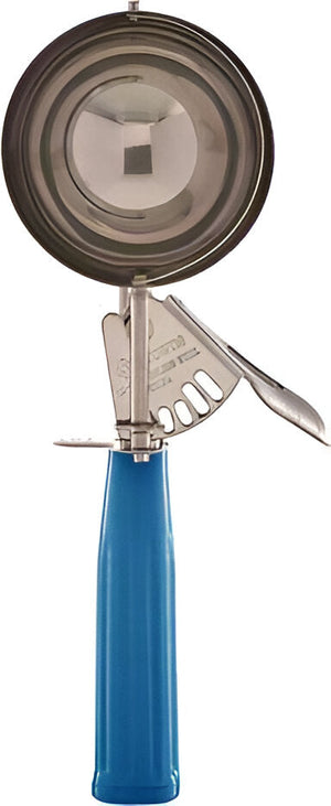Browne - 2.25 Oz Stainless Steel Standard Ice Cream Scoop With Blue Handle - 573316