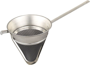 Browne - 2.25 QT Stainless Steel Bouillon Strainer with Pan Hook and Reinforcement Bar - 575514