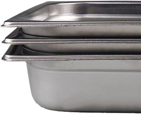 Browne - 2.5" Deep Stainless Steel Anti-Jam 1/9 Size Steam Table Pan - 5781902
