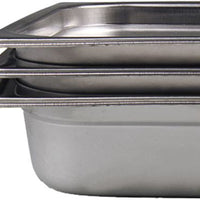 Browne - 2.5" Deep Stainless Steel Anti-Jam 1/9 Size Steam Table Pan - 5781902