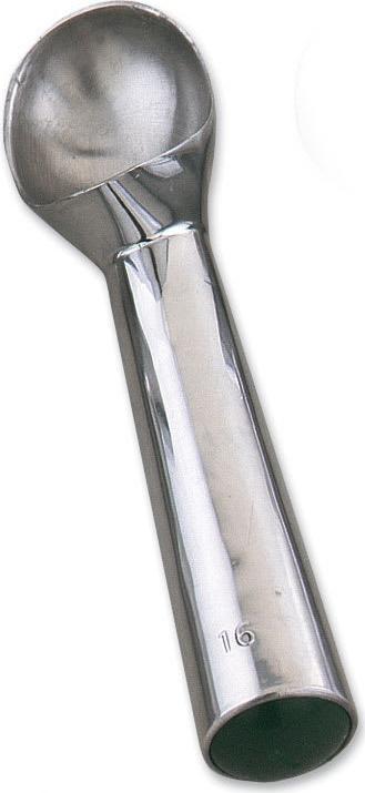 Browne - 2.5 Oz Aluminum Solid Ice Cream Scoop - 571416