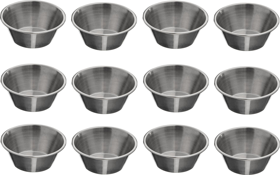 Browne - 2.5 Oz Stainless Steel Cocktail Sauce Cup, Pack of 12 - 515059