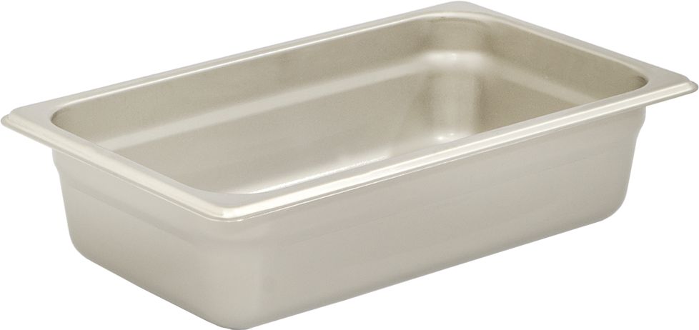 Browne - 2.5" Stainless Steel 1/4 Size Anti-Jam Steam Pan - 22142