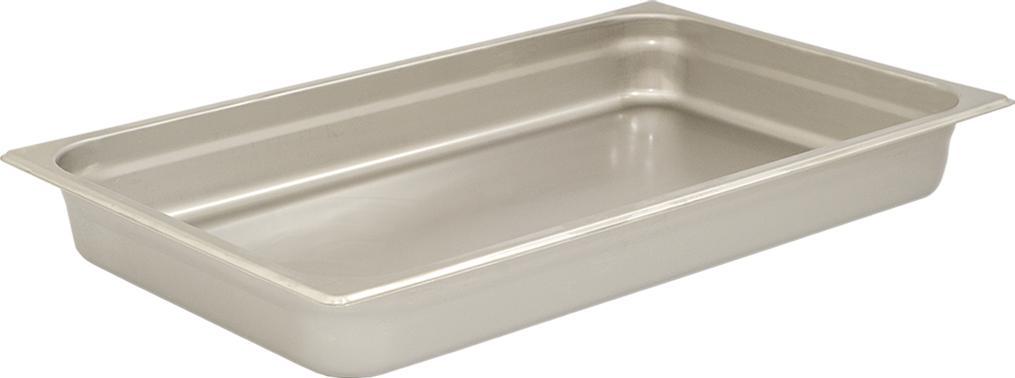 Browne - 2.5" Stainless Steel Full Size Heavy Weight Anti-Jam Steam Pan - 22002