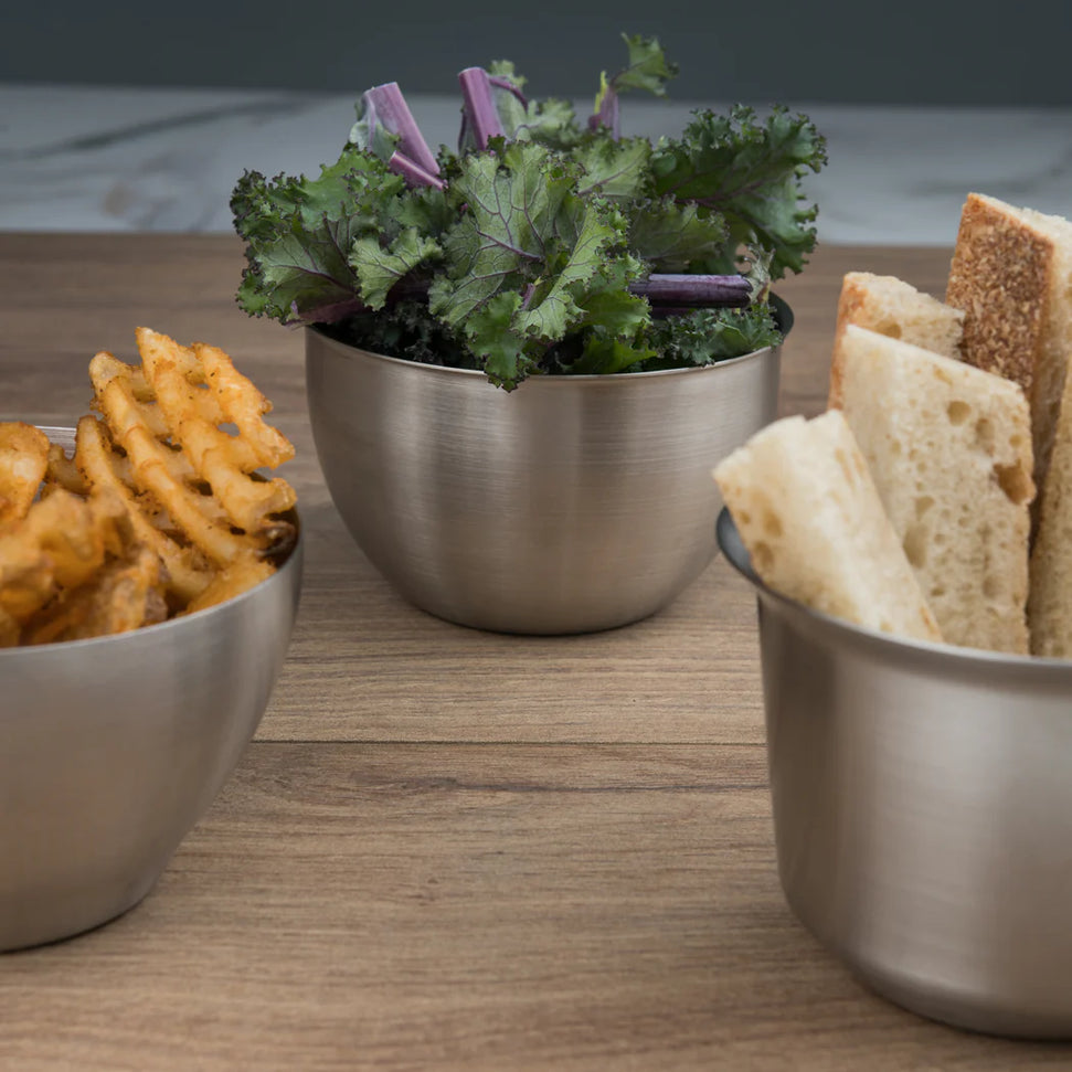 Browne - 2.5" x 4.3" Stainless Steel Tapered Fry Cup - 515066