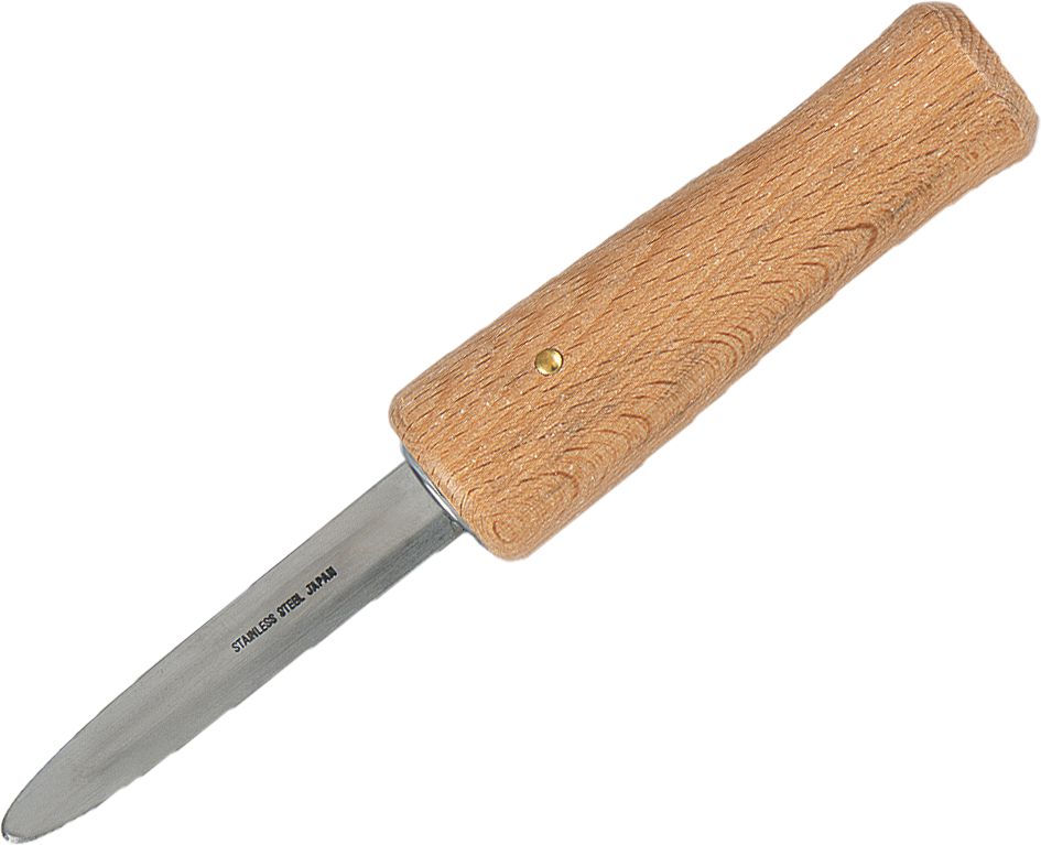 Browne - 3" Stainless Steel Professional Oyster Knife with Hardwood Handle- 575688