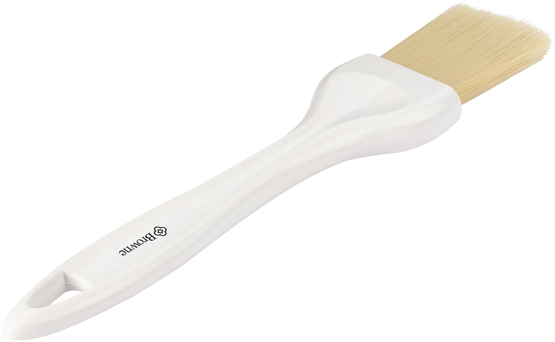 Browne - 3" Wooden Handle Linear Pastry Brush with Boar Hair - 61300-3