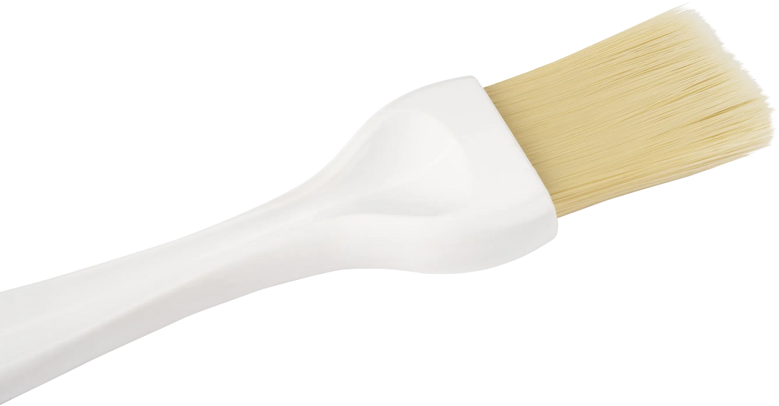 Browne - 3" Wooden Handle Linear Pastry Brush with Boar Hair - 61300-3