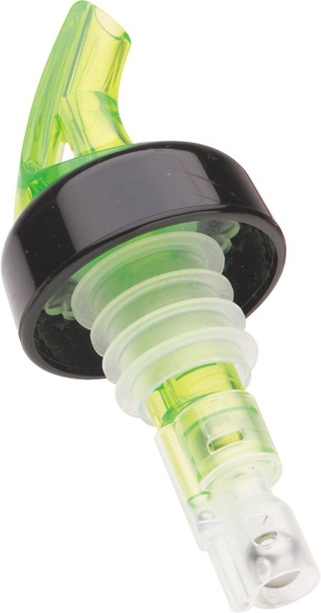 Browne - 3/4 Oz Collar Flip Green Liquor Pourer Sure Shot, Pack of 12 - 57489734
